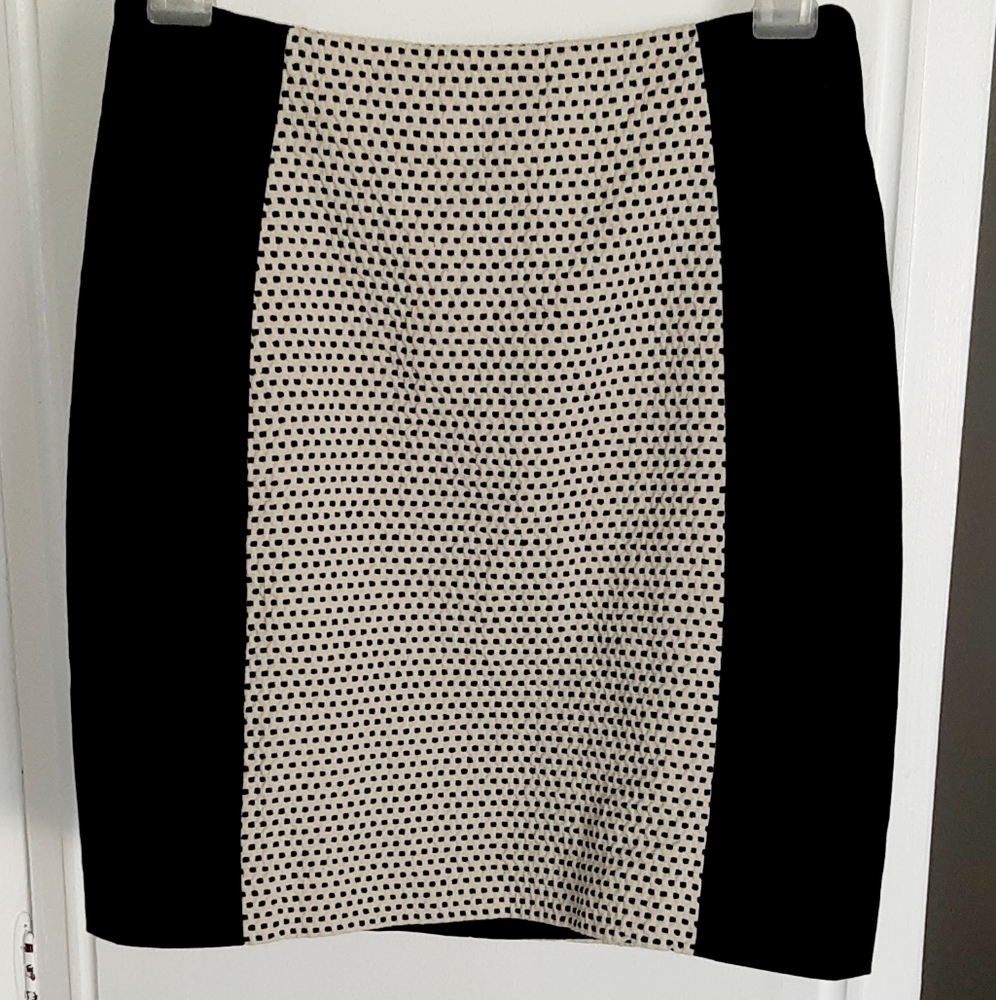 Loft Black and White Mod Skirt